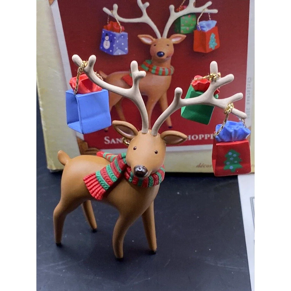 Hallmark Keepsake Ornament Santa's Little Shopper Reindeer 2005